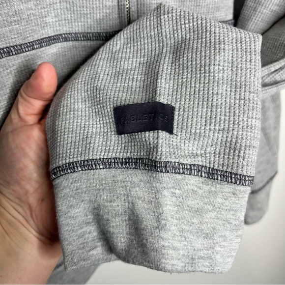 Fabletics Size 4x Grey Go-To Waffle Zip Up Hoodie & Sweatpants Set Lightweight - Picture 3 of 14